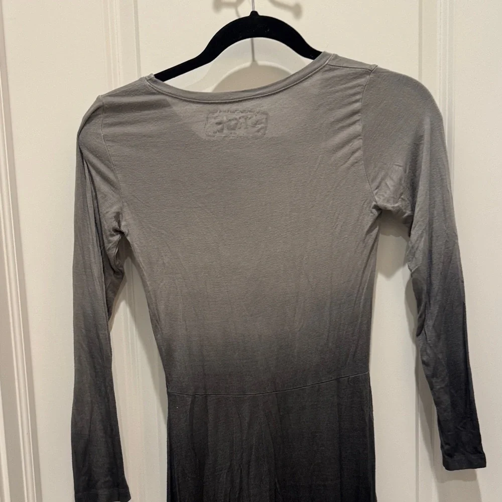 Erge Charcoal Ombre Long Sleeve dress